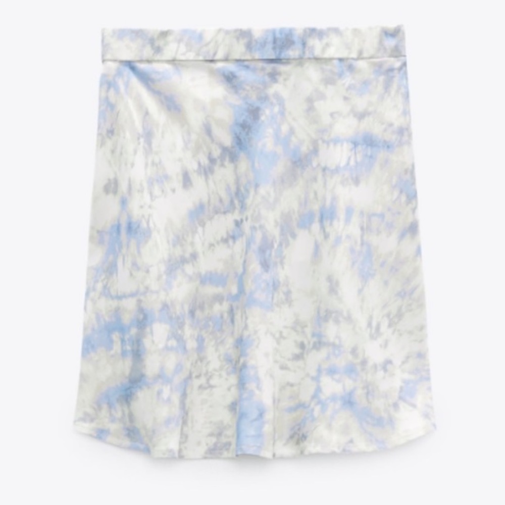 Zara Tie Dye Satin Mini Skirt